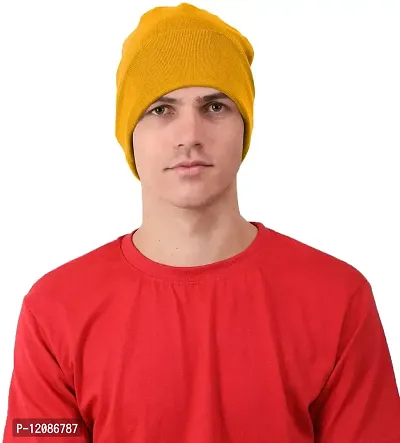 THE BLAZZE 2017 Men's Soft Warm Winter Cap Hats Skull Cap Beanie Cap for Men (Free Size, Colour_4)-thumb3