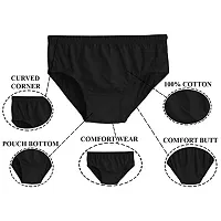 THE BLAZZE Women Cotton Panties (Pack of 3) (WQ-3_1023 - Hipster - Pack Of 3 - Dark Assorted_XX-Large(95-100cm))-thumb2