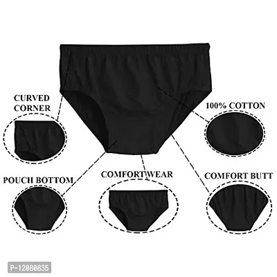 THE BLAZZE Women Cotton Panties (Pack of 3) (WQ-3_1023 - Hipster - Pack Of 3 - Dark Assorted_XX-Large(95-100cm))-thumb3