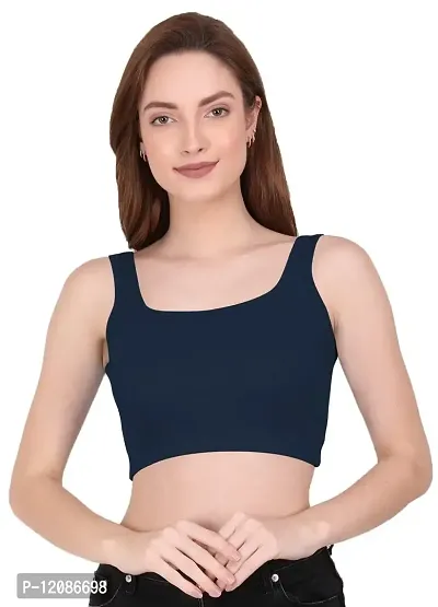 THE BLAZZE 1044 Women's Summer Basic Sexy Strappy Sleeveless Crop Tops-thumb1