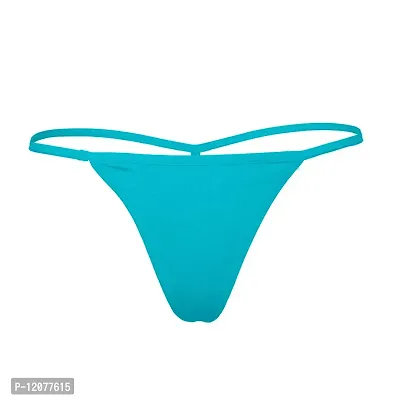 THE BLAZZE Thong for Women Sexy Solid G-String T-String Sexy Lingerie Briefs Underpants (XX-Large, Turquoises Blue)