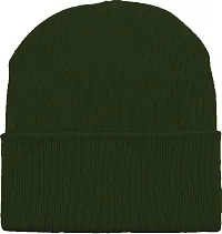 THE BLAZZE 2015 Unisex Winter Cap (Free Size, Green)-thumb1