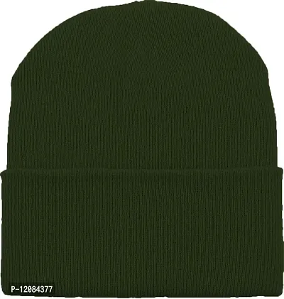 THE BLAZZE 2015 Unisex Winter Cap (Free Size, Green)-thumb2