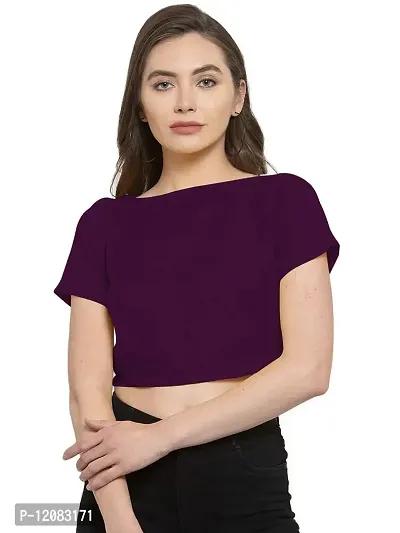 THE BLAZZE 1132 Sexy Women's Tank Tops Bustier Bra Vest Crop Top Bralette Blouse Top for Women (Small, Violet)