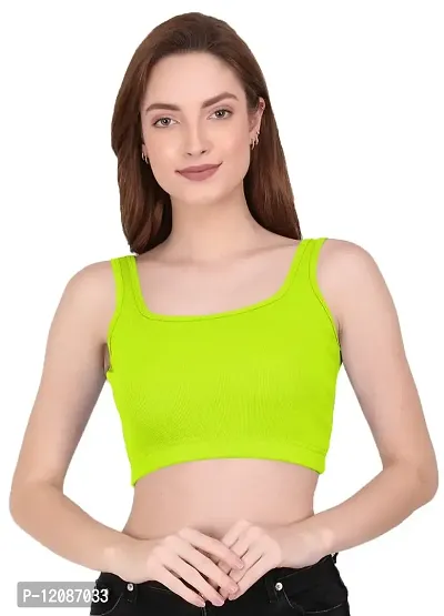 THE BLAZZE 1044 Women's Summer Basic Sexy Strappy Sleeveless Crop Top's(S,Color_07)