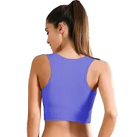 THE BLAZZE 1004 Women's Basic Round Neck Sleeveless Crop Top for Women(XS,Combo_05)-thumb1