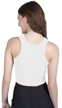 THE BLAZZE 1004 Women's Racerback Round Neck Sleeveless Crop Top-thumb2