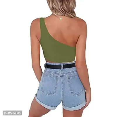 THE BLAZZE Women's Sleeveless Crop Tops Sexy Strappy Tees-thumb3