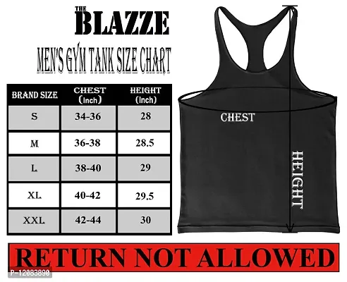 THE BLAZZE 0051 Men's Tank Top Muscle Gym Bodybuilding Vest Fitness Workout Train Stringers-thumb4