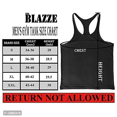 THE BLAZZE 0052 Men's Tank Top Muscle Gym Bodybuilding Vest Fitness Workout Train Stringer-thumb4