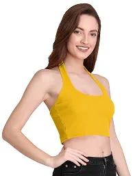 THE BLAZZE 1290 Crop Tops for Women (2XL, Yellow)-thumb3