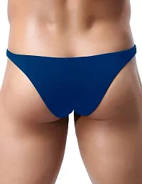 THE BLAZZE Men's Soft Low Rise G-String Underwear Sexy Mid Coverage Back Briefs-thumb1