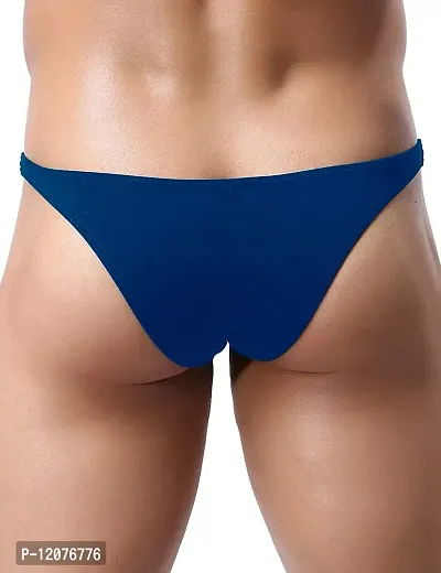 THE BLAZZE Men's Soft Low Rise G-String Underwear Sexy Mid Coverage Back Briefs-thumb2