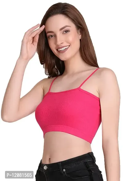 THE BLAZZE 1290 Crop Tops for Women (X-Large, Dark Pink)-thumb1