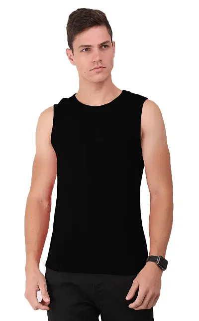AD2CART A0006 Men's Round Neck Sleeveless T-Shirt Tank Top Gym Bodybuilding Vest Muscle Tee for Men