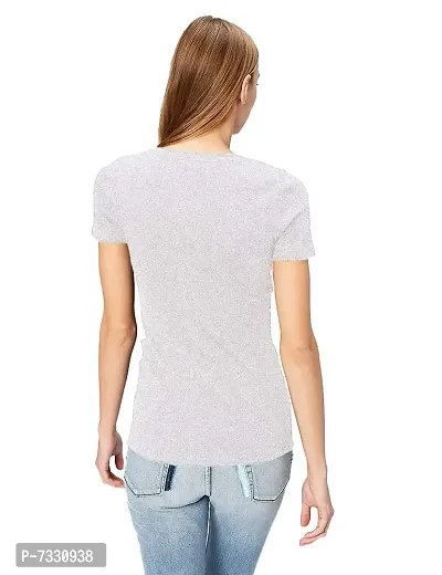 THE BLAZZE 1052 Women's Cotton Scoop Neck Half Sleeve T-Shirt for Women (Medium(32 -34 ), C - Grey)-thumb3