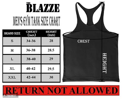 THE BLAZZE 0051 Men's Tank Top Muscle Gym Bodybuilding Vest Fitness Workout Stringers-thumb4