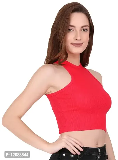 THE BLAZZE 1025 Sexy Women's Tank Tops Bustier Bra Vest Crop Top Bralette Blouse Top for Women (X-Small, Rose)-thumb4