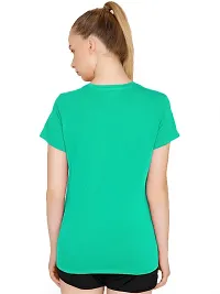 THE BLAZZE 1019 Women's Basic Sexy Solid Scoop Neck Slim Fit Full Sleeve Crop Top T-Shirt for Women (Medium(32-34), N - Reliance Green)-thumb4