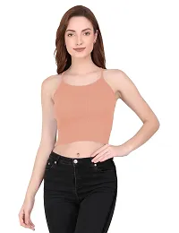 THE BLAZZE 1002 Women's Sleeveless Crop Tops Sexy Strappy Tees (Small(30""-32""), K - Green)-thumb2