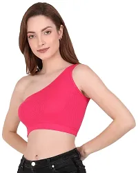 THE BLAZZE Women's Sleeveless Crop Tops Sexy Strappy Tees (M, Color_4)-thumb3