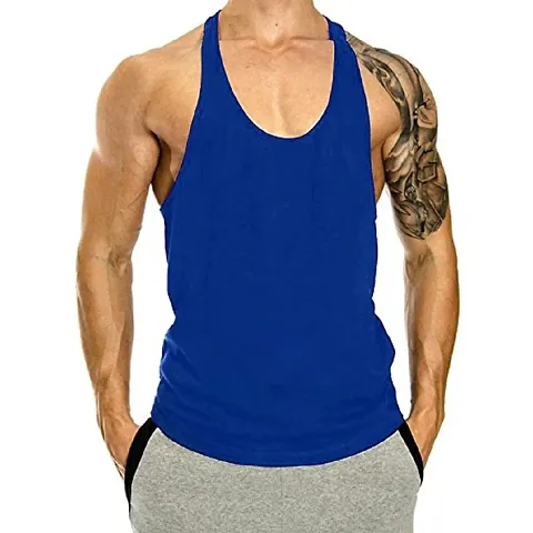THE BLAZZE 0001 Men's Gym Tank Gym Tank Stringer Tank Tops for Men Gym Vest for Men Sleeveless Bodybuilding Gym Tank Tops for Men