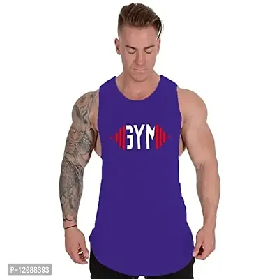 THE BLAZZE 0066 Men's Tank Tops Muscle Gym Bodybuilding Vest Fitness Workout Train Stringers (L,Color_02)-thumb0