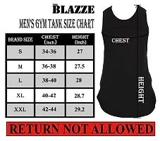 THE BLAZZE 0029 Men's Sleeveless T-Shirt Gym Tank Gym Stringer Tank Tops Muscle Gym Bodybuilding Vest Fitness Workout Train Stringers (X-Large(40?-42""), B - Grey)-thumb2