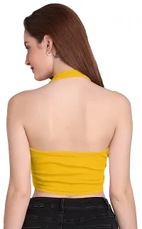 THE BLAZZE 1290 Crop Tops for Women (2XL, Yellow)-thumb2