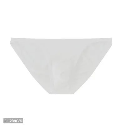 THE BLAZZE 0011 High Rise G-String Thong Men's Modern Brief (X-Large-(38/95cm), White)