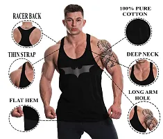 THE BLAZZE 0051 Men's Tank Top Muscle Gym Bodybuilding Vest Fitness Workout Stringers-thumb2