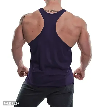 THE BLAZZE 0051 Men's Tank Top Muscle Gym Bodybuilding Vest Fitness Workout Train Stringers-thumb2