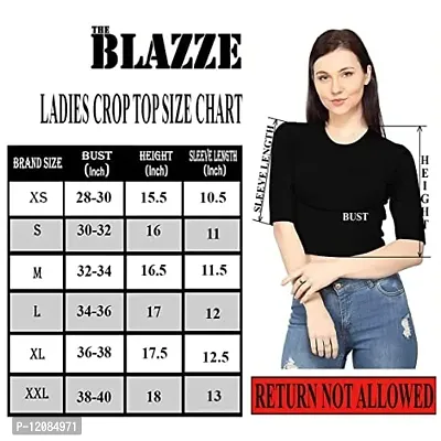 THE BLAZZE 1085 Women's Elbow Sleeve Tank Crop Tops Bustier Bra Vest Shorts Crop Top Bralette Blouse Top for Women-thumb6