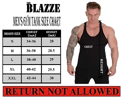 THE BLAZZE 0038 Men's Sleeveless T-Shirt Gym Tank Gym Stringer Tank Tops Muscle Gym Bodybuilding Vest Fitness Workout Train Stringers-thumb4