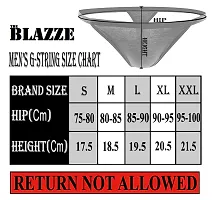 THE BLAZZE Men's G-String Thong Thongs Sexy Low Mid High Thongs Sexy Underwear Thongs for Men (Pack of 4)-thumb3