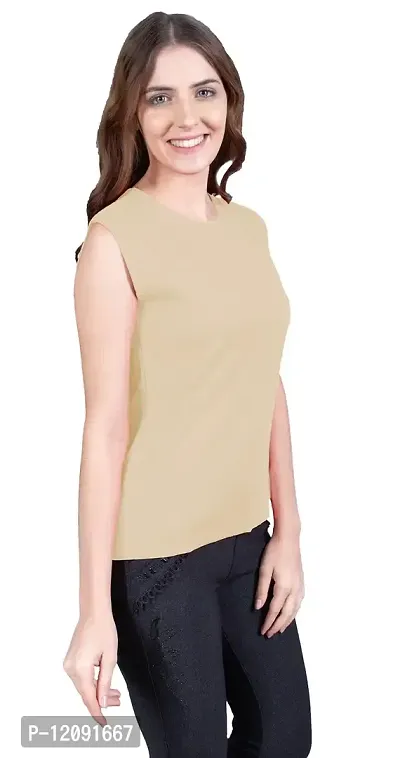 THE BLAZZE 1350 Women's Regular Round Neck Sleeveless T-Shirt for Women(XL,Color_06)-thumb4