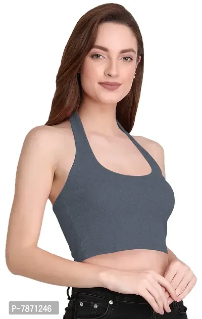 THE BLAZZE 1294 Women's Sexy Cotton Tank Crop Tops Bustier Bra Vest Crop Top Bralette Blouse Top for Womens(S,Color_05)-thumb5