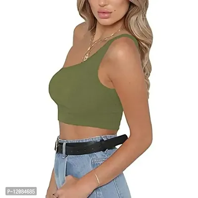 THE BLAZZE Women's Sleeveless Crop Tops Sexy Strappy Tees-thumb2