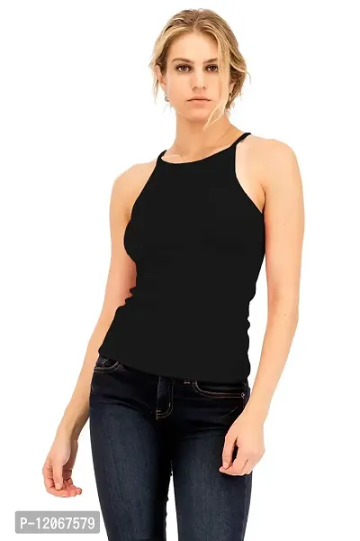 THE BLAZZE Women's Sleeveless Crop Tops Sexy Strappy Tees