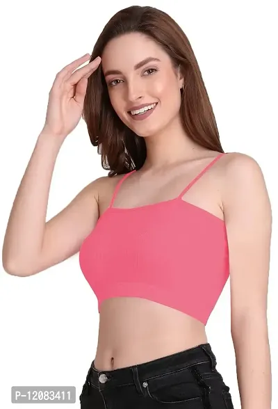 THE BLAZZE 1290 Crop Top for Women (Medium, Light Pink)