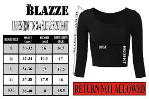 THE BLAZZE 1057 Crop Tops for Women (XL, Turquoise Blue)-thumb5