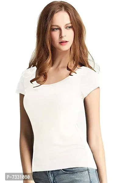 THE BLAZZE Women's T-Shirt (QW-95_White_Small)-thumb3