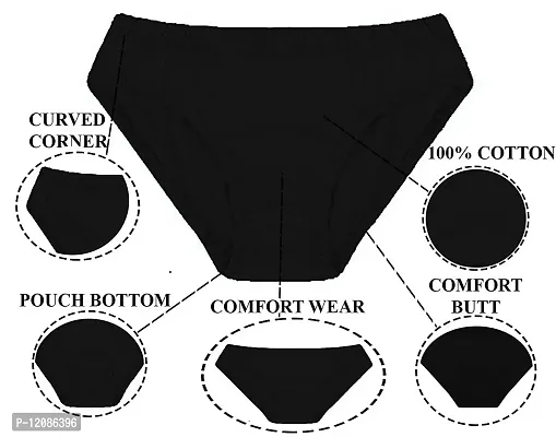 THE BLAZZE 1020 Women's Lingerie Panties Hipsters Briefs G-Strings Thongs Underwear Cotton Boy Shorts Women Bikini for Woman-thumb3