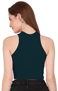 THE BLAZZE 1025 Crop Top for Women (Small, Prussian Blue)-thumb4