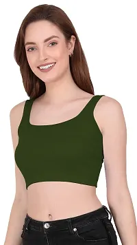 THE BLAZZE 1044 Women's Cotton Summer Basic Sexy Strappy Sleeveless Crop Top for Women(2XL,Color_09)-thumb3