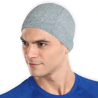 THE BLAZZE Skull Cap/Helmet Cap/Running Beanie - Ultimate Thermal Retention  Performance Moisture Wicking. Fits Under Helmets-Navy (1, Grey+Royal Blue)-thumb3