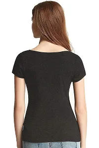 THE BLAZZE Women's T-Shirt (QW-96_Dark Grey _XX-Large)-thumb1