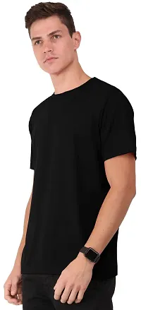 AD2CART A0017 Men's Premium Solid Roud Neck Half Sleeve Cotton T-Shirt (XX-Large, Color_01)-thumb3