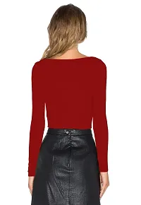 THE BLAZZE 1138 Women's Cotton Full Sleeve Tank Crop Tops Bustier Bra Vest Shorts Crop Top Bralette Blouse Top for Women (S, Combo_1)-thumb2