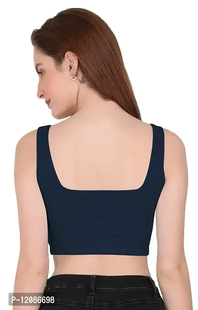 THE BLAZZE 1044 Women's Summer Basic Sexy Strappy Sleeveless Crop Tops-thumb3